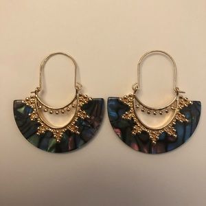 Iridescent faux abalone earrings
